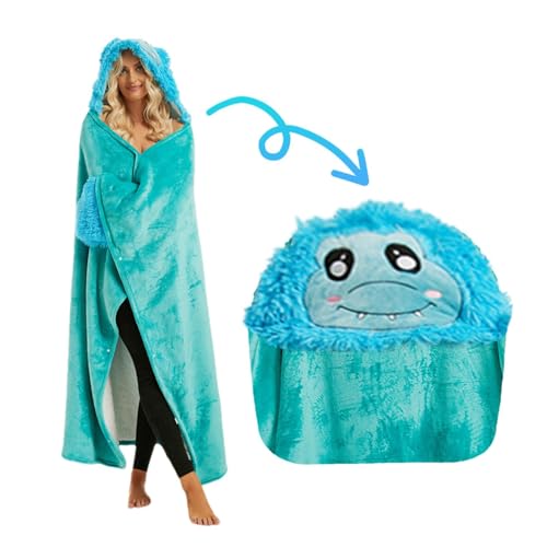 Cobertor com capuz de dinossauro, Cobertor de dinossauro com capuz vestível, Envoltório de manta de