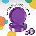 Exquisite Party Solids Purple Plastic Plates For Party 9