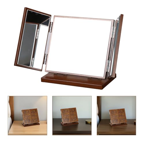 Miroir maquillage bois trois faces à surface claire résistante - 8