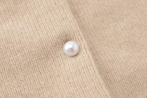 Image of Cashmere Cable Knit Cardigan Sweater for Women Long Sleeve Cable Knit Button Down Women's Pullover Warm Soft