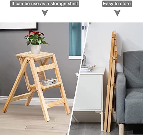 Escabeau pliant 2 marches robuste de 330 LB en acier pour la maison - 3