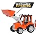 Driven by Battat 7-Inch Backhoe Loader Toy with Lights & Sounds, Movable Parts, Construction Vehicle for Boys & Girls, Durable Design, Realistic Details 3+ Years Toy for Kids