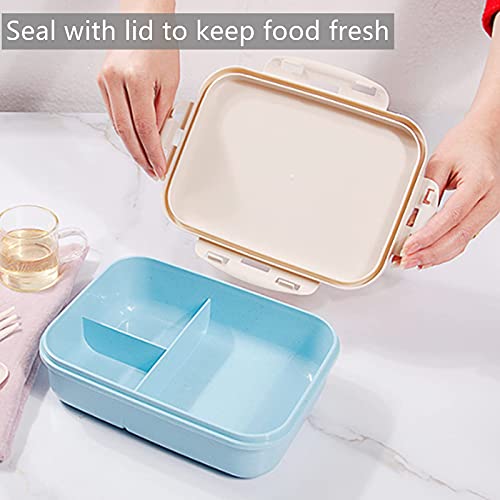 Dicunoy 4 Pack Bento Box, Lunch Box Container With 3 Compartments For Kids, Easy Snack Boxes With Utensils For Dinner, Salad, Toddler, Adults, Work #TOP4