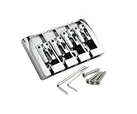 4 string bass guitar bridge. String Space: 19mm(0.75 inches). Direct replacement for a traditional 4 stringed Jazz bass or similar precision instruments. Good DIY parts for guitarists or luthiers. Please check the parameter drawing in the attached pi...