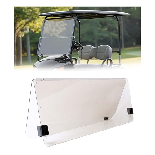ECOTRIC Tinted Windshield Compatible with Yamaha G22 Models 03-06 Folding Down Tinted Windshield for Yamaha G22 Models Gas or Electric Golf Cart (2003-2006)