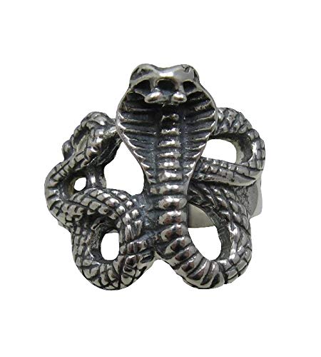 Bague en argent massif 925 serpent cobra pour sublimer vos tenues de soirée R001187