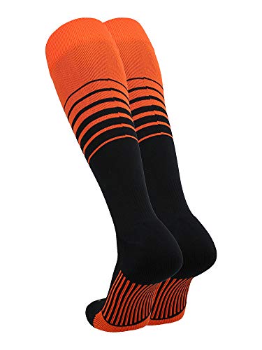 Image of TCK Elite Breaker Striped Socks | Over-the-Calf Soccer Baseball Softball Socks | Extra Stretch for Shin Guards | USA Made
