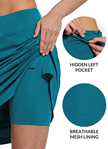 BALEAF Saias femininas de 50,8 cm na altura do joelho, atlética, modesta, longa, golfe, casual, com