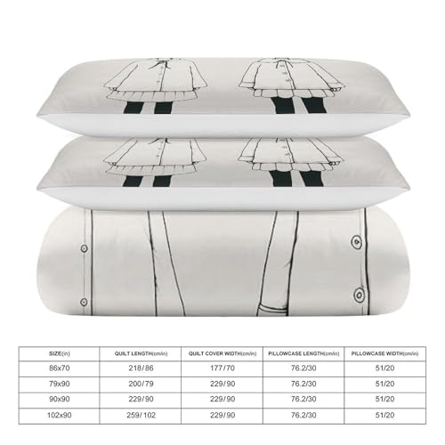 Parure de lit 3 pièces de qualité supérieure en microfibre tissée fine - 3