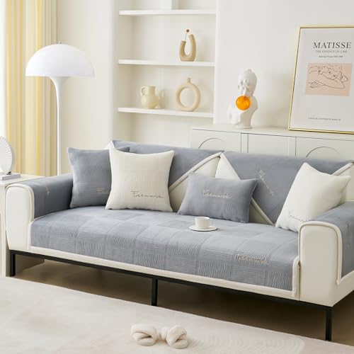 IMSGVIFO Couch Überzug, Sofa Überzug 1/2/3/4 Sitzer L Form Sofa Cover, Ecksofa, 2023 Neue Universelle rutschfeste Sofa Überwurf, Solide Dicke Strukturierte Sofaschoner für Wohnzimmer