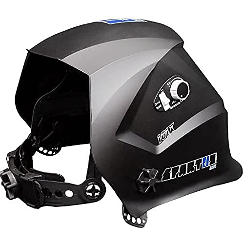 SPARTUS Easy 101X Pantalla de soldadura Pantalla de soldadura por arco MMA, TIG, MIG/MAG Rectificado DIN 4/9-13 Filtro automático de alta eficiencia Protección UV e IR hasta DIN 16 Protección facial