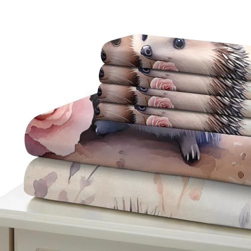Housse de couette herisson fermeture eclair anti plis douce