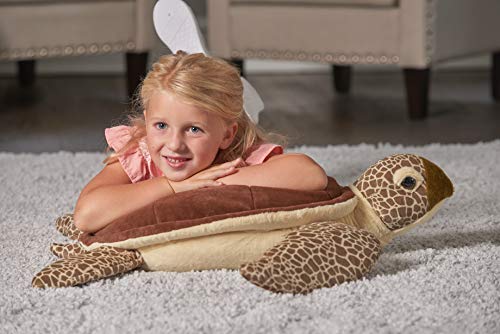 Wild Republic 17381 19332 Jumbo Plüsch Schildkröte, großes Kuscheltier, Plüschtier, Cuddlekins, 76 cm, grün