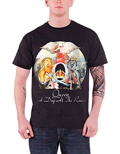 Queen A Day At The Races New Official Mens Black T Shirt