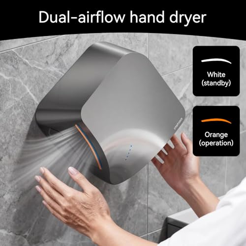 interhasa! Händetrockner automatischer Infrarotsensor handtrockner leise Gewerbe und Haushalt 1400W（SL）