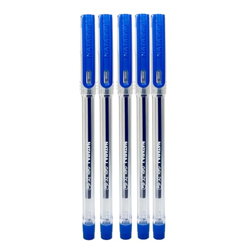 Nataraj Gelix Gel Pens - Pack of 1-5 pens, Blue