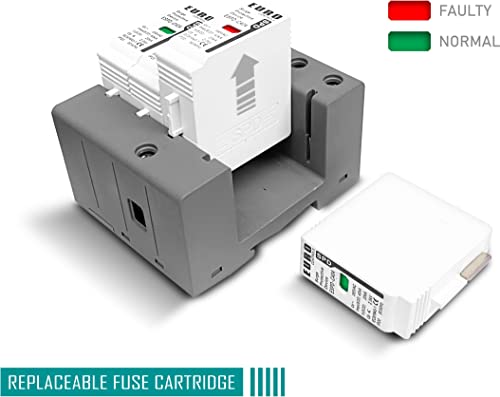Image of EuroControls Surge Protective Device SPD 20 to 40kA,Type1+2, Phase + Neutral + Earth (4 Pole 385 Volt AC)