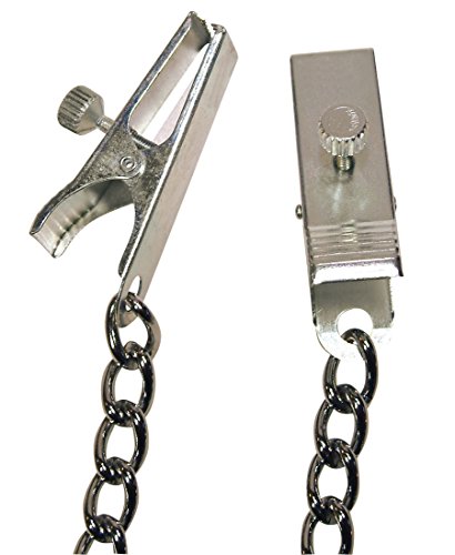 Sextreme Busketting - verleidelijke tepelklemmen voor vrouwen en paren, metalen ketting met tepelklemmen voor bondage-spellen, seksspeelgoed, zilver - Afbeelding 4