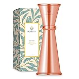 Double Cocktail Jigger Japanese Jigger Stainless Steel Bar Measuring Jigger 1oz x 2oz by Homestia, Copper