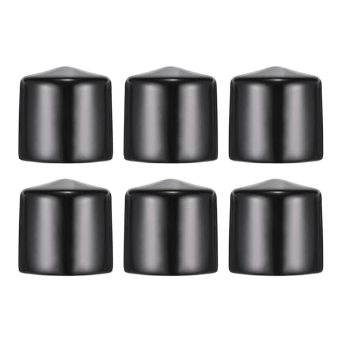 MECCANIXITY 6pc bouchons caoutchouc 46mm noir, hauteur 42mm