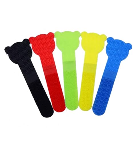 Pack of 15 Reusable Cord Organizer Keeper Holder, Fastening Cable Ties Straps for Earbud Headphones Phones Electronics Electrical Computer PC Wire Wrap Management(5 Color)
