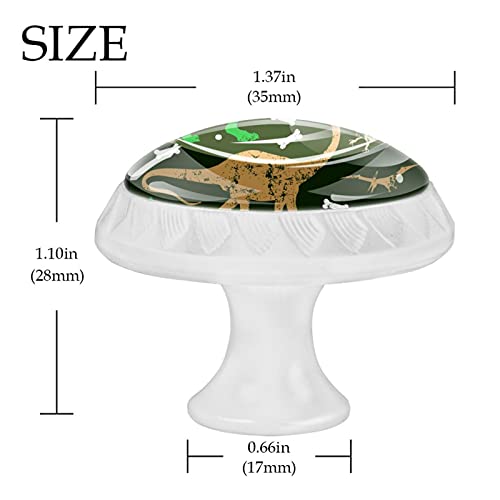 Boutons d'armoires de cuisine vert dinosaure pour commode - 5