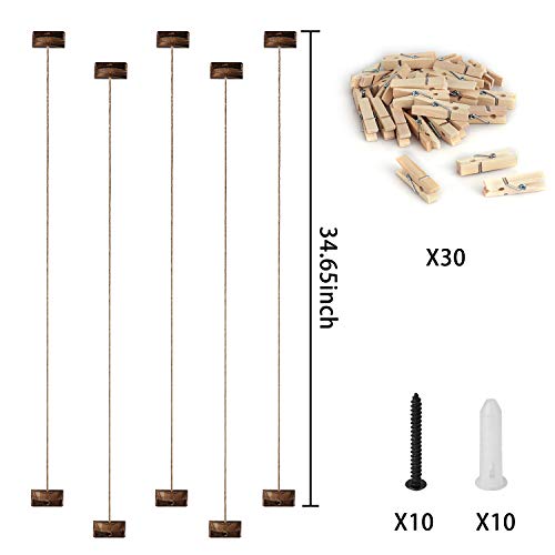 Emfogo Picture Frames Collage Wall Decor Photo Collage Picture Frames 4X6 For Wall Hanging With 30 Clips Multi Photo Display For Dorm Room Decor #TOP5