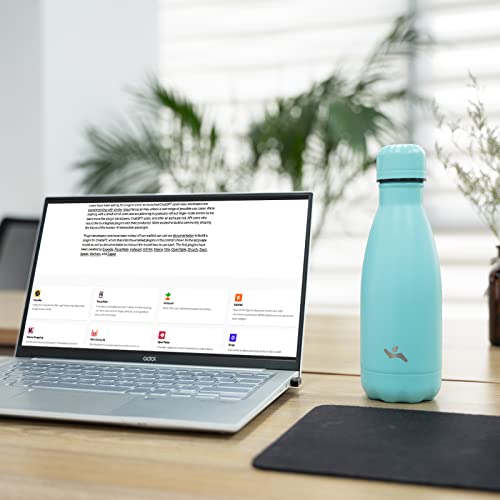 Image of Konokyo Insulated Water Bottles,12 oz Double Wall Stainless Steel Vacumm Metal Flask for Sports Travel,Turquoise