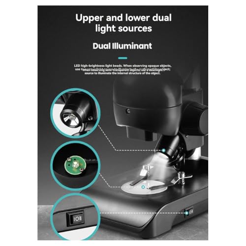 Microscope binoculaire ES1057 grossissement 30x kit expérience scientifique anatomie biologie - 3
