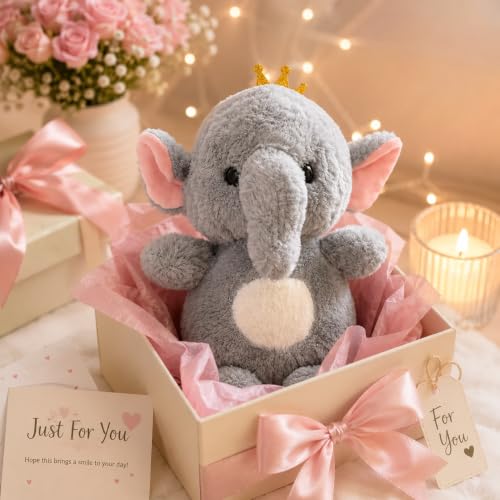 Image of SCOOBA Cute Lucky Crown Elephant 25cm Height (Lucky Crown Elephant)
