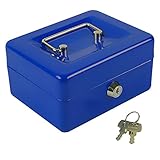 KYODOLED Cash Box with Money Tray,Small Safe Lock Box with Key,Mini Safe Box,5.91'x 4.72'x 3.15'...