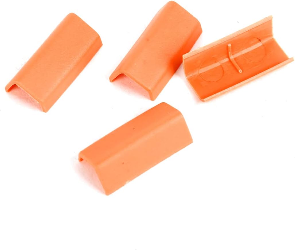 4 Pcs Orange Plastic Wheel Tire Rim Lip Edge Protector Ring for Car