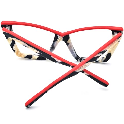 Image of HEPIDEM Gradient Multicolor Acetate Glasses Frame Women Big Oversize Eyeglasses 2023 New Spectacles Eyewear