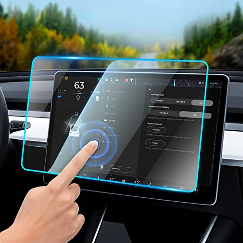 Protector de pantalla de vidrio templado para 2021 2022 Tesla Model 3 Model Y,Láminas protectoras de pantalla de navegación de consola central de alta definición Cover