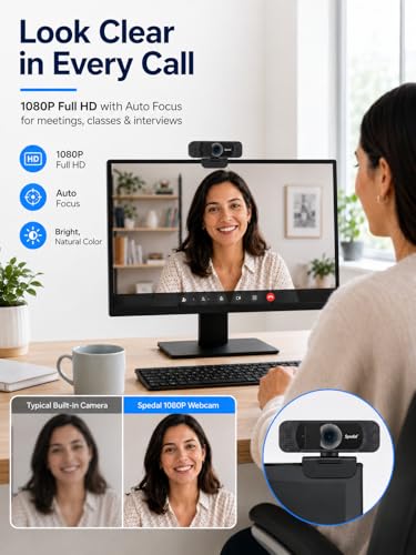 Hyphoon 1080P Webcam with Microphone for Laptop and Desktop - image 2