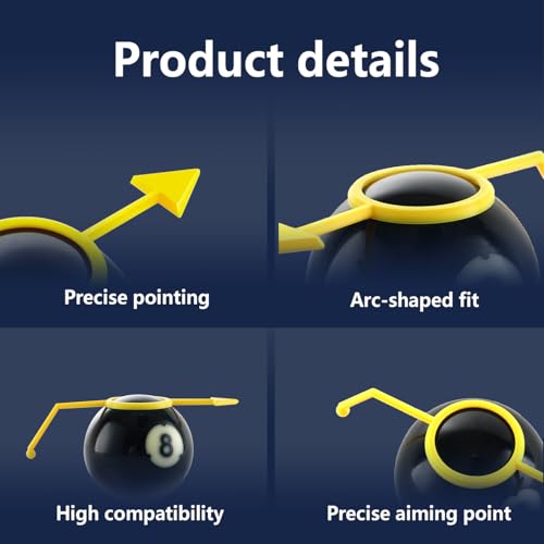 Precision Pool Aiming Aid, Improve Your Pool Skills, Ideal for Beginners & Intermediate Players, Adjustable SightGuide,5PC Billiards Training Tool, Practice Aiming Marker, Consumables - Image 5
