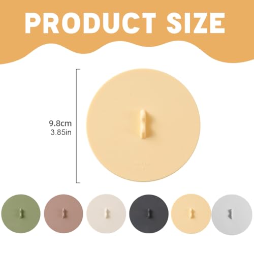 WeddHuis 6 Stücke Silikon Deckel Wiederverwendbarer Anti Staub für Tasse Trinkgläser Kaffee Mug Bierkrug (10cm) (Bunt)