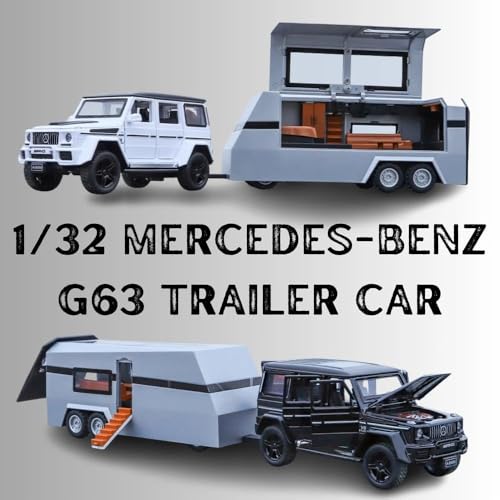 Image of 1:32 Marcedees G63 Trailer Diecast Metal Pull Back Car with 6 Openable Doors with Sound and Light Toy Decoration car Best Gift Toys for Kids 【Colors as Per Stock】