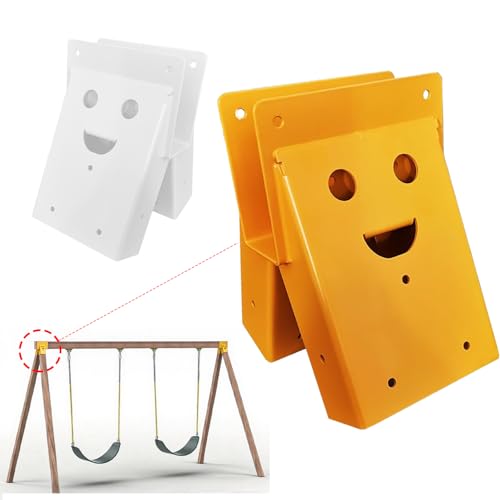 Gabasinover Smile 1 pcs Heavy Duty Sawhorse Bracket Saw Steel Support High Strength Welded Construction Target Hanger/Holder Spare Part Heavy Duty A-Frame Swing Sets Brackets (Yello)