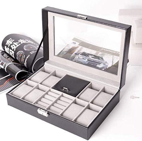 Crobat Luxury 3 Slots Leather Watch Box Organizer Mens and Womens Watch Box Holder Organizer Case In 3 Slots of watches In PU Leather with Royal Black color (BLACK) (B0BZPXMXM3) Amazon Price History, Amazon Price Tracker