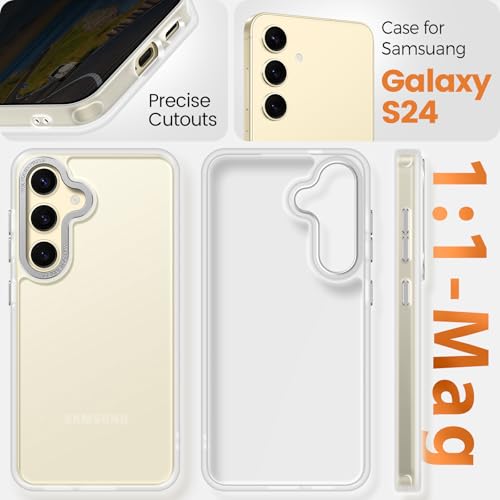Image of Rayboen for Translucent Matte Samsung S24 Case, Semi-Clear