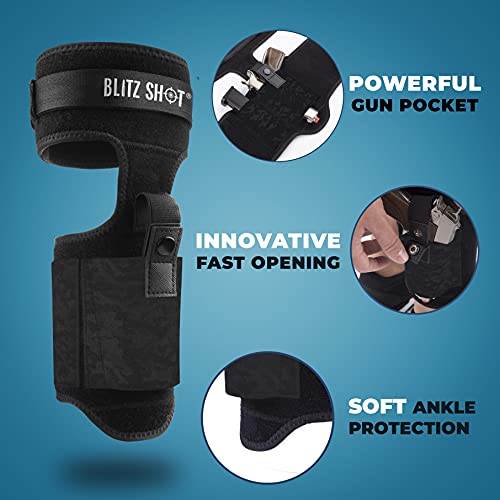 Ankle Holster For Concealed Carry – Boot Holsters For Concealed Carry - Enhanced Version – Large Ankle Holster For Glock 43 42 36 26 19, M&P Shield Bodyguard 380, Ruger Lcr Lcp Lc9, Sig Sauer #TOP4
