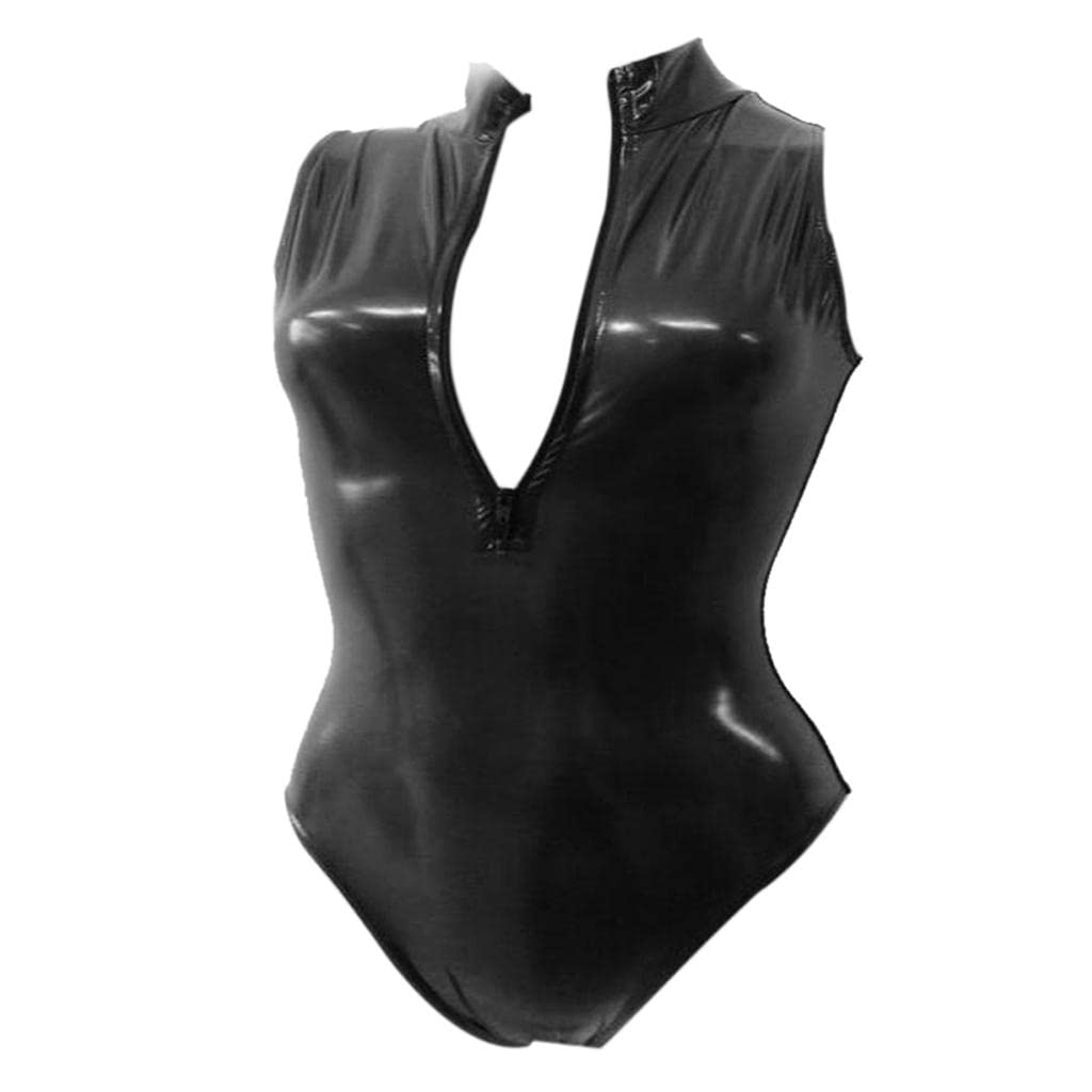 Oshhni Body Da Donna Effetto Bagnato Lingerie Body Chemise Intimo Vereinskleidung