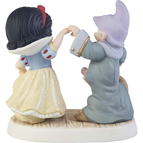 Precious Moments 202034 Disney Snow White and The Seven Dwarfs Dance Your Cares Away Bisque Porcelain Figurine, One Size, Multicolored - Image 2