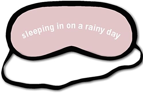 EnnE Sleep Mask & Blindfold with Sleeping in On A Rainy Day Super-Soft Eye Mask for Travel & Sleep Ideal Gift for Woman & Men
