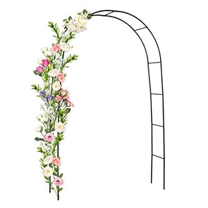 Metalen tuinboog, buisvormige prieel klimplant Ondersteuning Trellis Rack Bloemstandaard Set met 3 installatiematen Bloemframe Stand voor tuinen Hotels Terrassen Klimmen Plant Outdoor Decoratie priëlen
