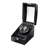DDNGEJ Caja de enrollador de Reloj con agitador de Reloj mecánico 2 + 3 Adaptador de enrollador de Reloj automático y Acabado de Piano de Madera motorizado Eficiencia