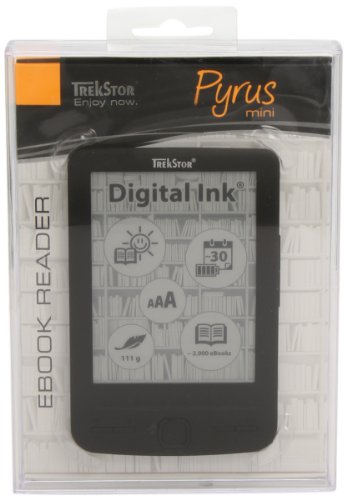 TrekStor Pyrus Mini 10,9 cm (4,3 Zoll) eBook Reader (2GB interne Speicher, 600 x 800 Pixel, microSDHC-Kartenleser, USB 2.0) schwarz