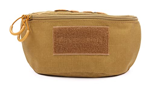 Zentauron Taktische Bauchtasche 1,25L aus Cordura - MOLLE Hüfttasche mit 2 Fächern & Klettfläche für EDC, IFAK & Outdoor - Hüftgurt 70-120 cm - Robuste Gürteltasche für Militär, Wandern & Freizeit