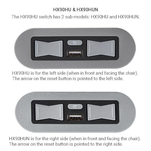 Image of New Power Recliner Lift Chair Emomo 5 Pin Hand Control Model HX90HU Replacement with USB